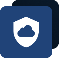 Safe scalable cloud icon