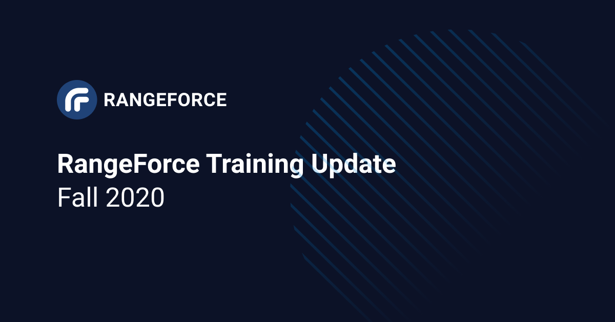 RangeForce Training Update – Fall 2020