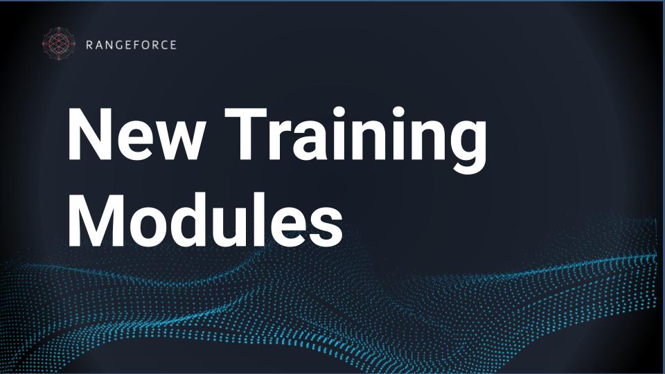 RangeForce Training Update – Fall 2020