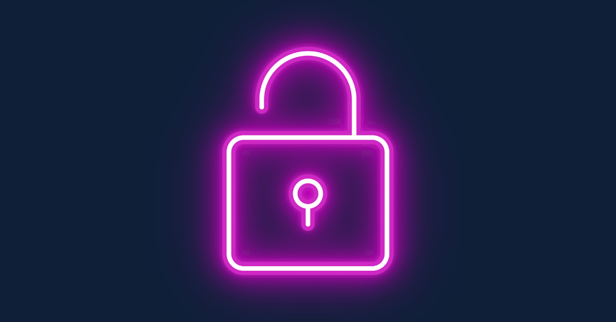 Neon pink lock that is unlocked